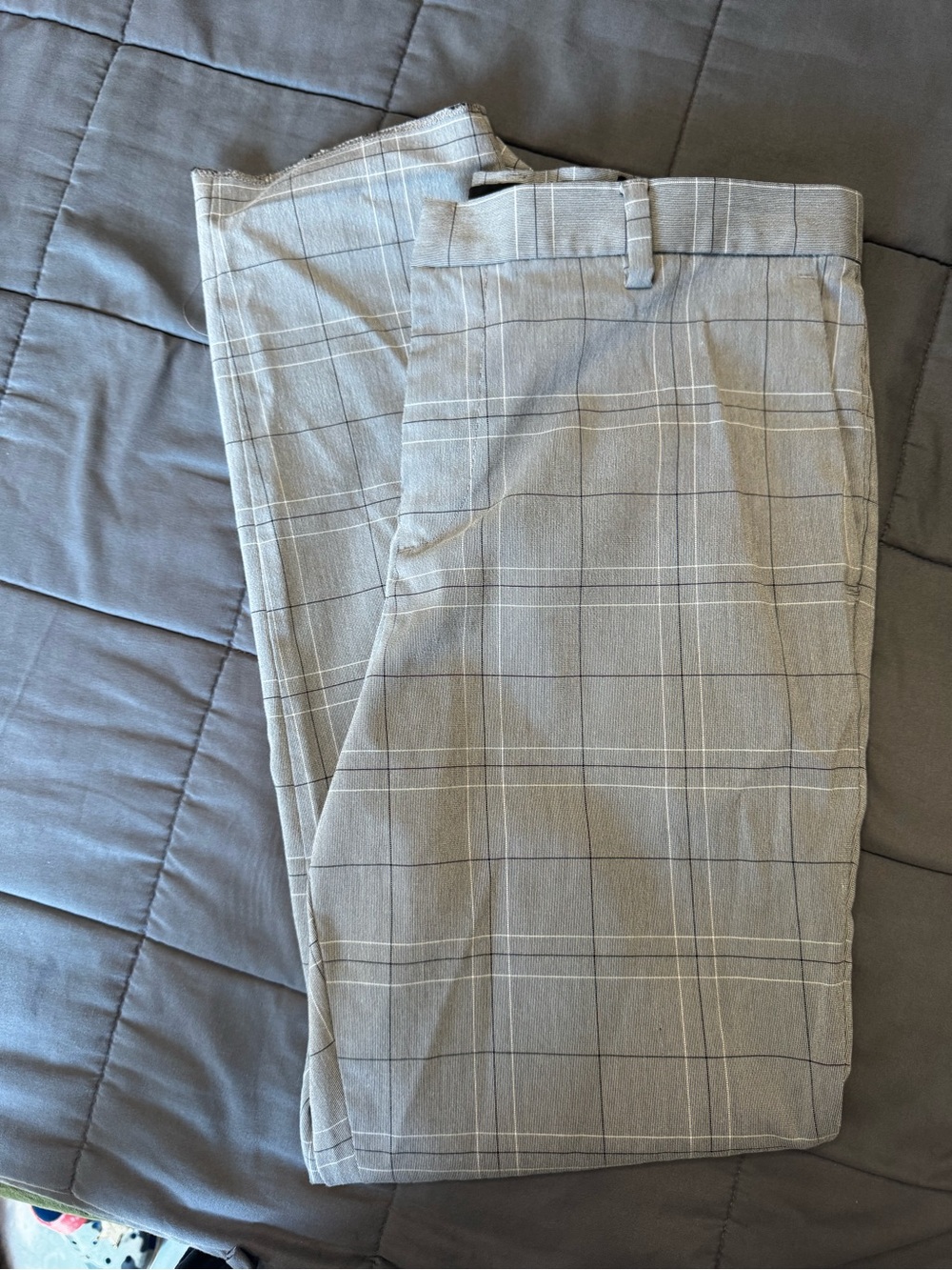 H&M Light Gray Plaid Men’s Dress Pants